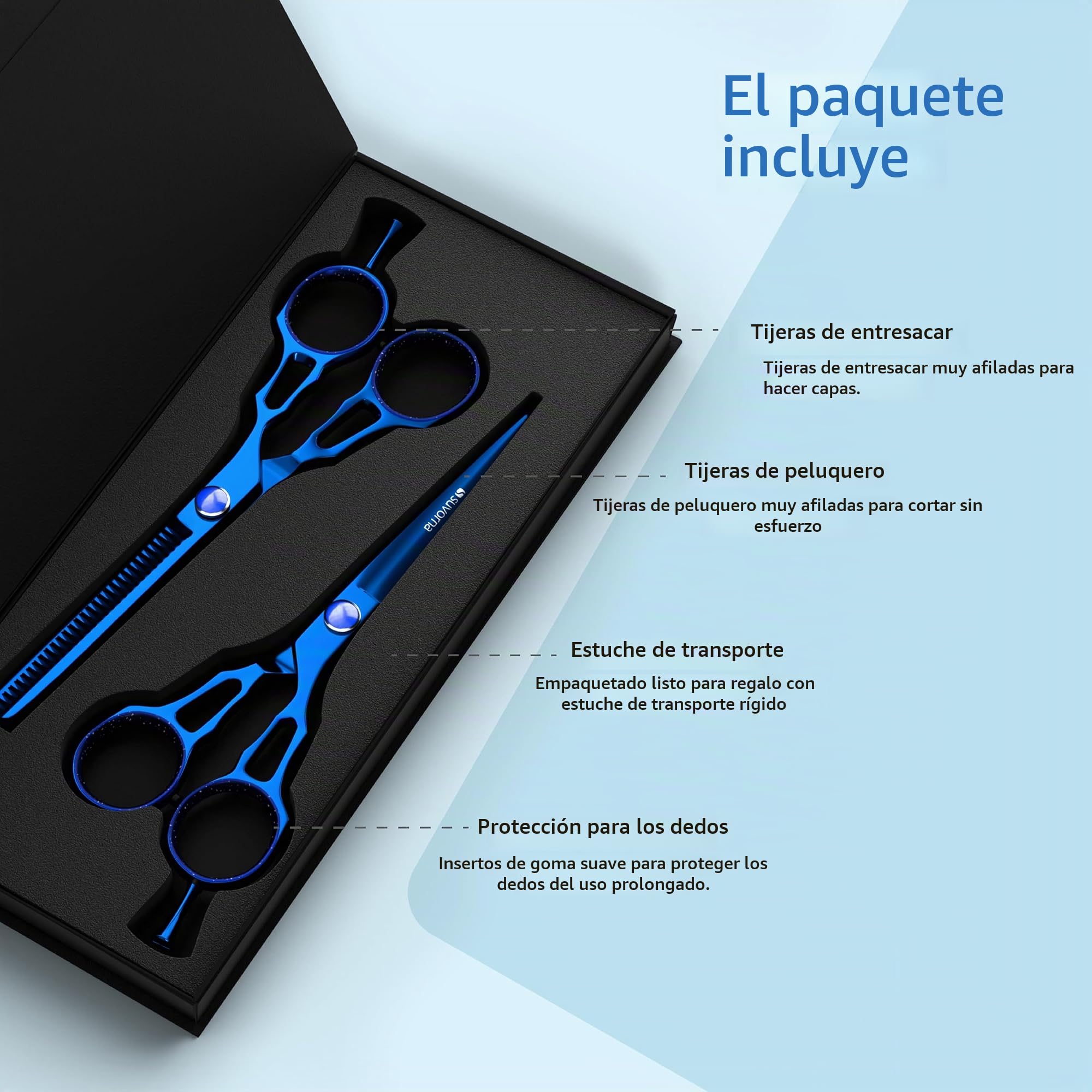 Kit de tijeras de peluquería profesional de 5,5 pulgadas, tijeras para cabello, corte de horquilla, tijeras de peluquería profesional, tijeras de barba para hombre, tijeras para cabello, tijera