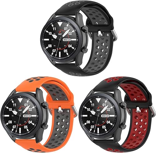 Correas deportivas arcoíris compatibles con Samsung Galaxy Watch 1.811 inGalaxy Watch 3 1.772 inGear S3 Frontier Classic, correas de repuesto de