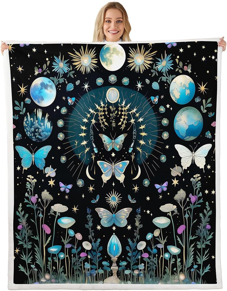 Western Dragon Kids Flannel Blanket,Cartoon Cute Wild Animal Print Fuzzy Blanket for Children,Colorful Floral Green Leaves Black Polyester Throw Blanket for Couch, Twin Size (60 x 80 Inch)