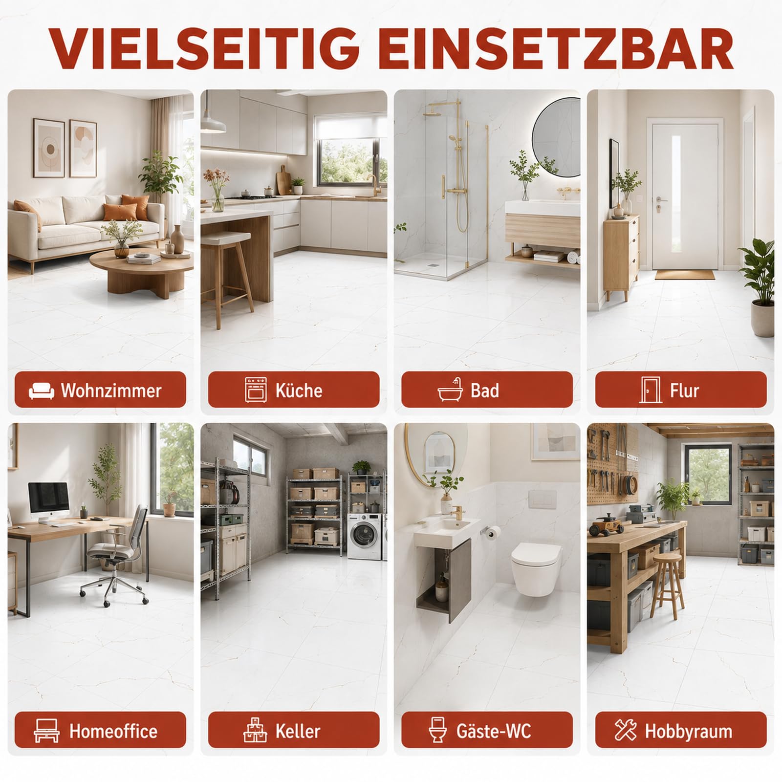 CYEER 40 unidades/3,6 m² revestimiento del suelo autoadhesivo PVC 30 x 30 cm, vinilo autoadhesivo mármol blanco, azulejos autoadhesivos para salón, baño