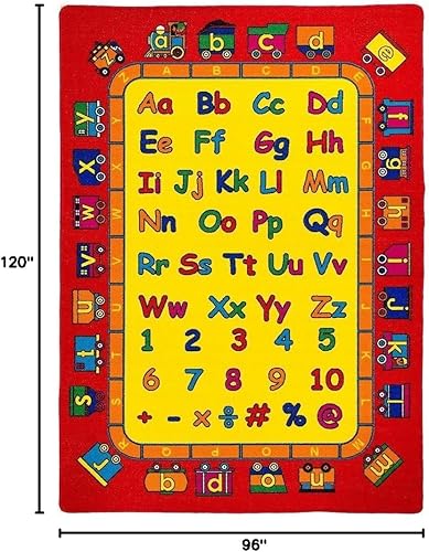 Miniatura 2 de Alfombra para niños/habitación de bebé/guardería/aula/sala de juegos. Alfabeto. Números. Tren. Educativo. Divertido. Parte trasera de gel