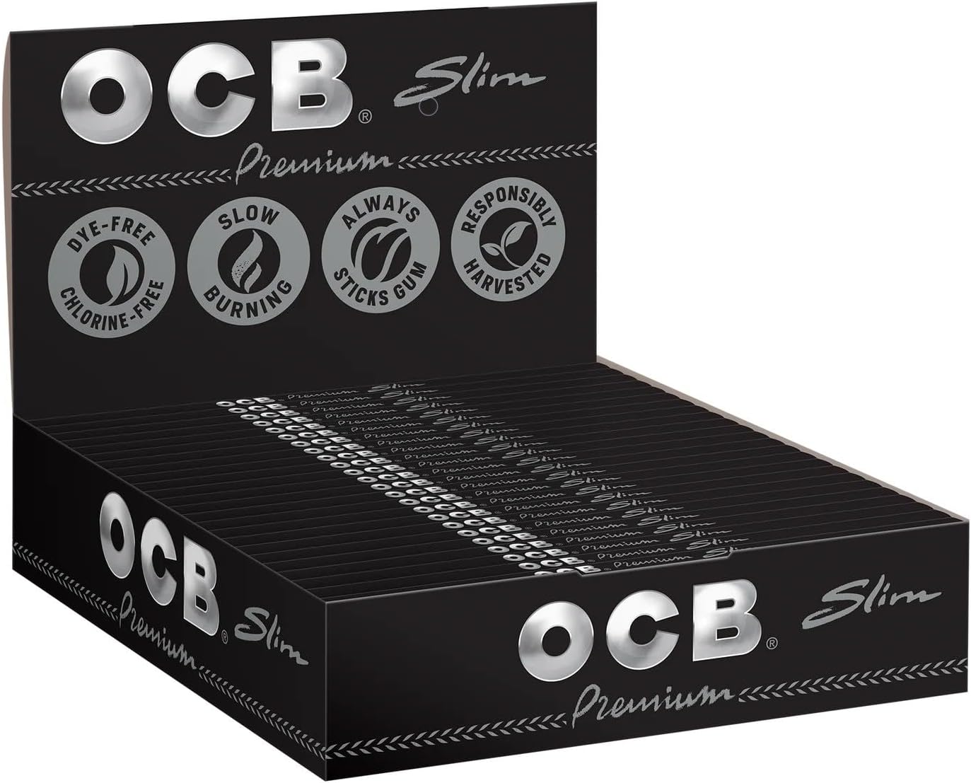 OCB Premium King Slim Size Rolling Papers (24 Booklets)