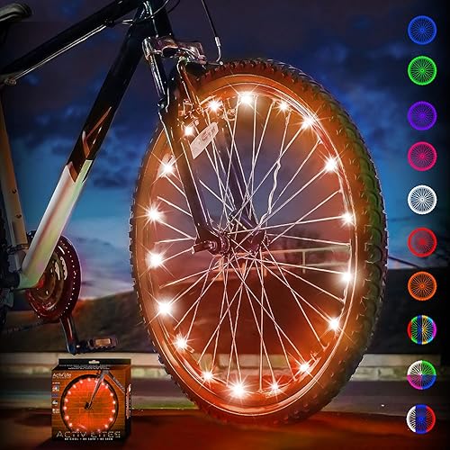 Miniatura 7 de Activ Life Luces LED para rueda de bicicleta con baterías incluidas Obtén 100 más brillante y visible desde todos los ángulos para una máxima