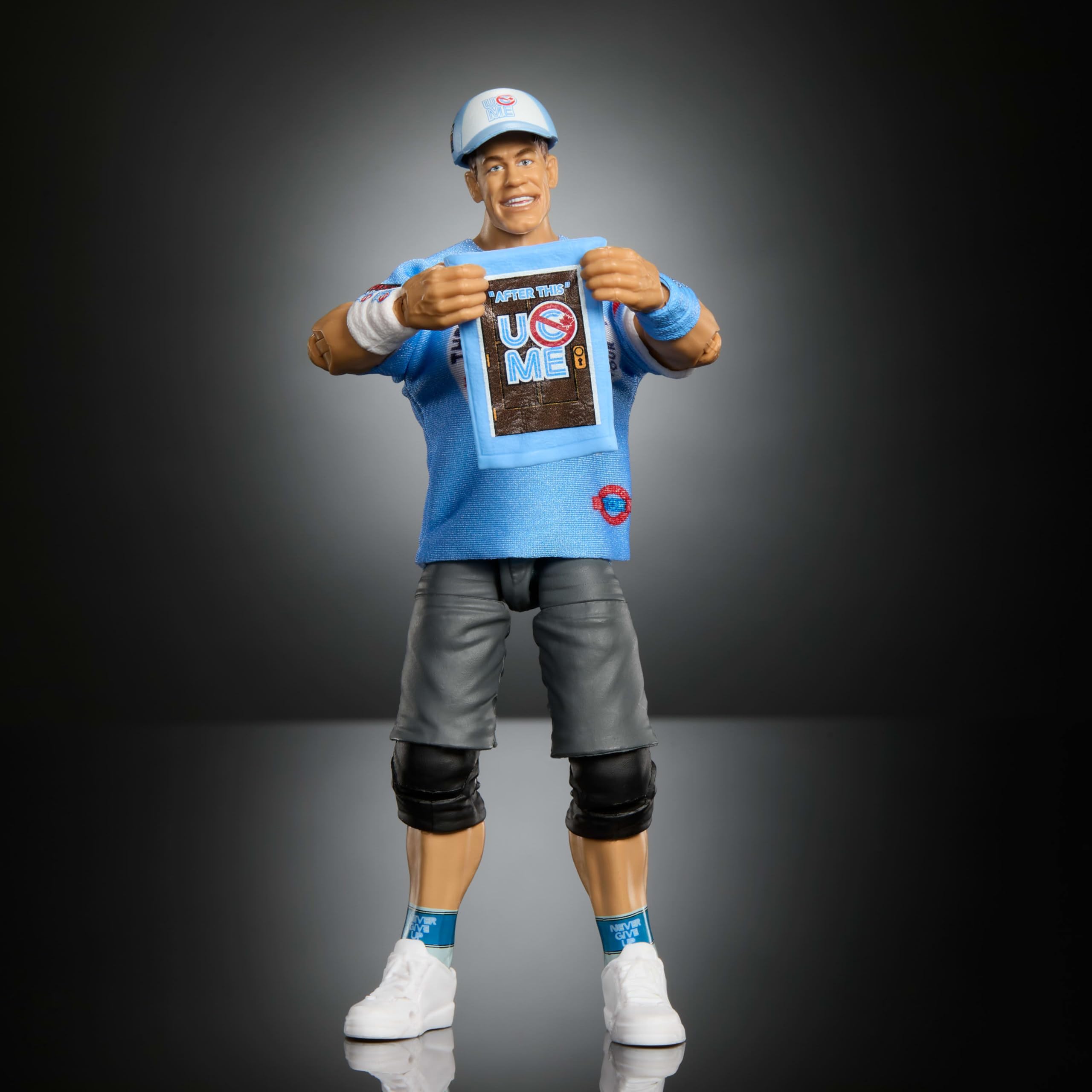 Mattel WWE Ultimate Edition John Cena Figurka i akcesoria Zestaw, figurka (ok. 15 cm w skali), wymienne głowy i dłonie, 30 punktów ruchu, zabawka dla dzieci 8+, fanów i kolekcjonerów, JHV97