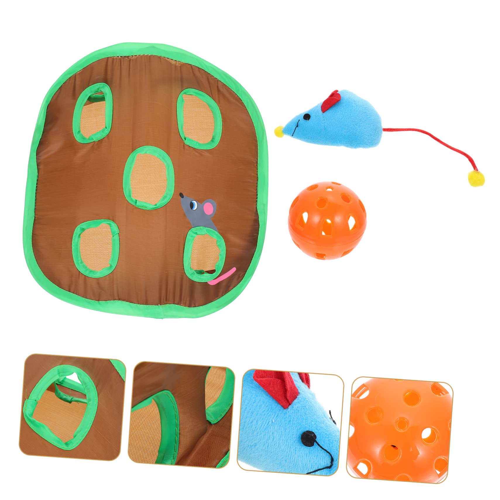 DOITOOL 5ensembles Tunnel De Jeu Interactif pour Chat avec Design Souris Jouet Exploration pour Chaton Et Chat pour Divertissement
