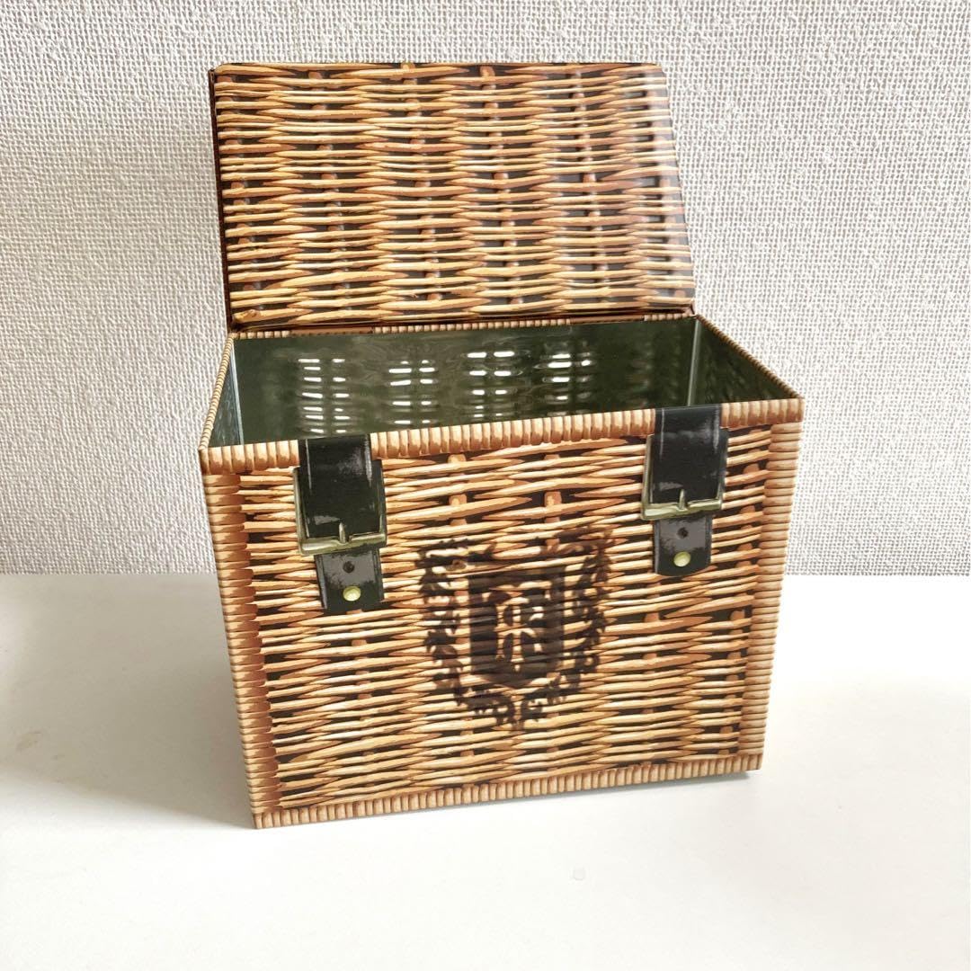 RINGTONS 籐 ブラックハンパー バスケットハンパー缶（空缶） Amazon｜リントンズ紅茶缶 トラディショナルハンパー 缶のみ