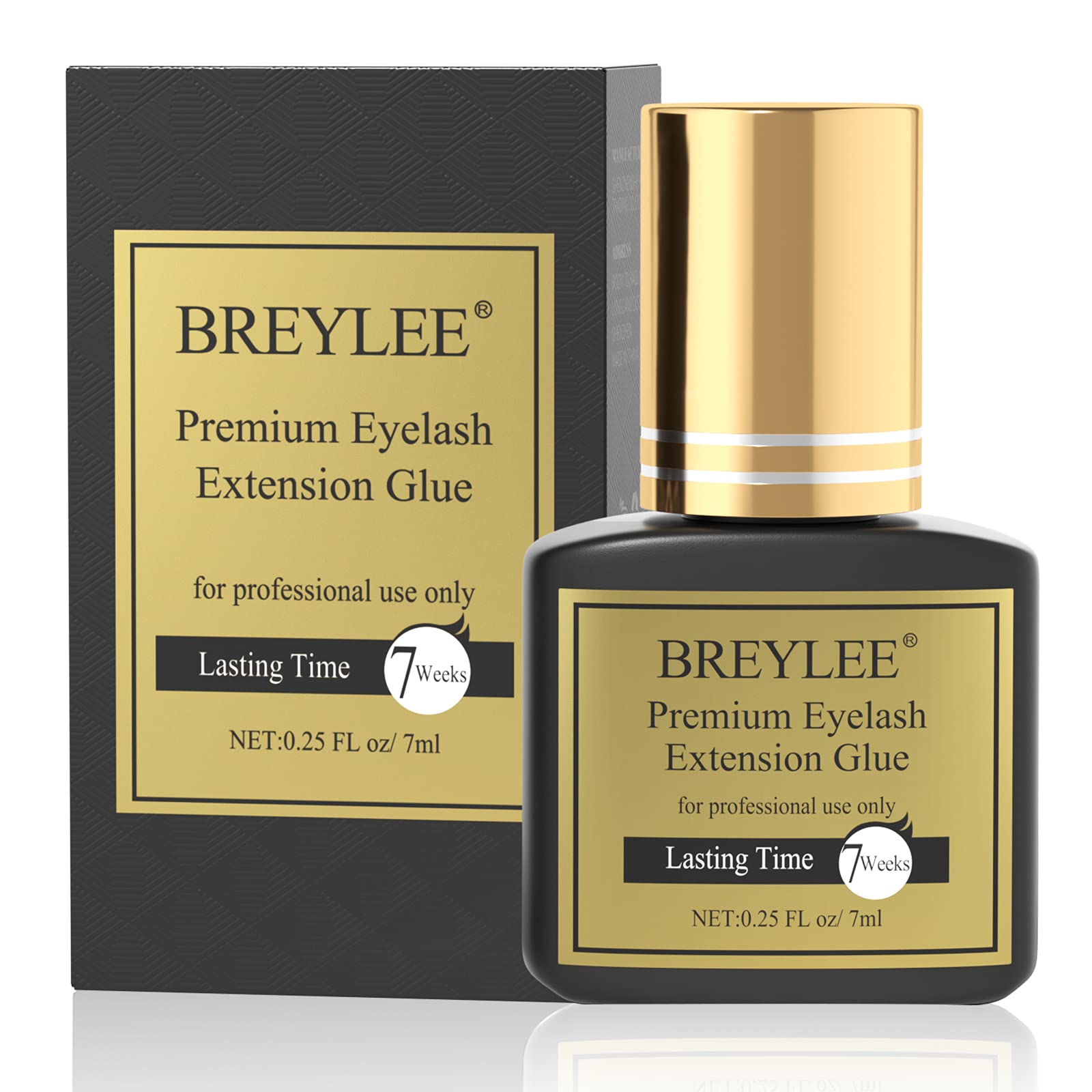 BREYLEE Extra Strong Extension Eyelash Glue Professional Use Only (7ml,0.25fl. oz)