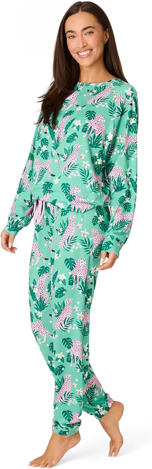 PJ Salvage Women's [Amazon Exclusive] Cloud Jersey Jogger Pajama 2-piece Pj Set