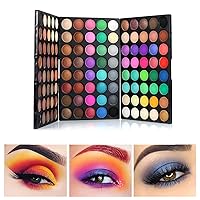 Vista 1 de VERONNI Mini paleta de sombras de ojos de 120 colores vivos, mate y brillante, juego de maquillaje profesional de 3 capas brillantes y cálidas