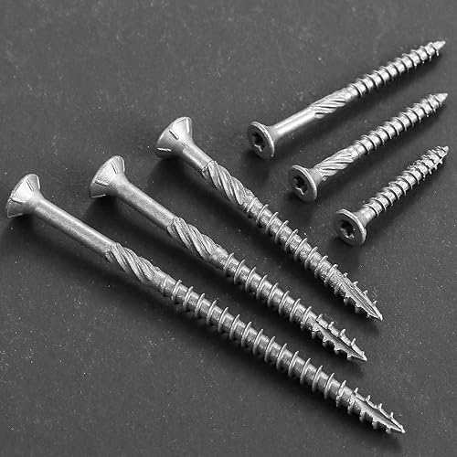 Miniatura 18 de Tornillos de cubierta de 10 x 3 pulgadas, 137 unidades, 2 libras, tornillos para madera de exterior, revestimiento epoxi resistente al óxido