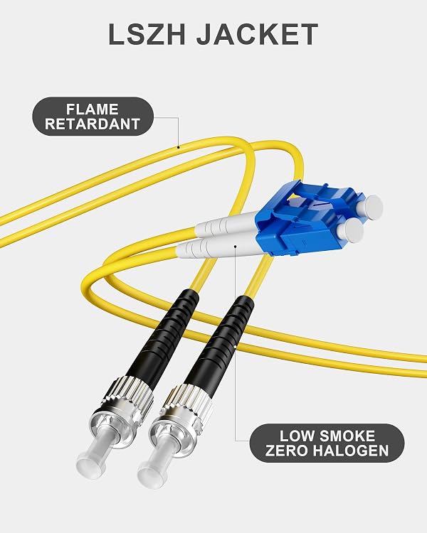 VANDESAIL 5 Pack LC to ST Singlemode Fiber Patch Cable by VANDESAIL - Used condition - Image 4