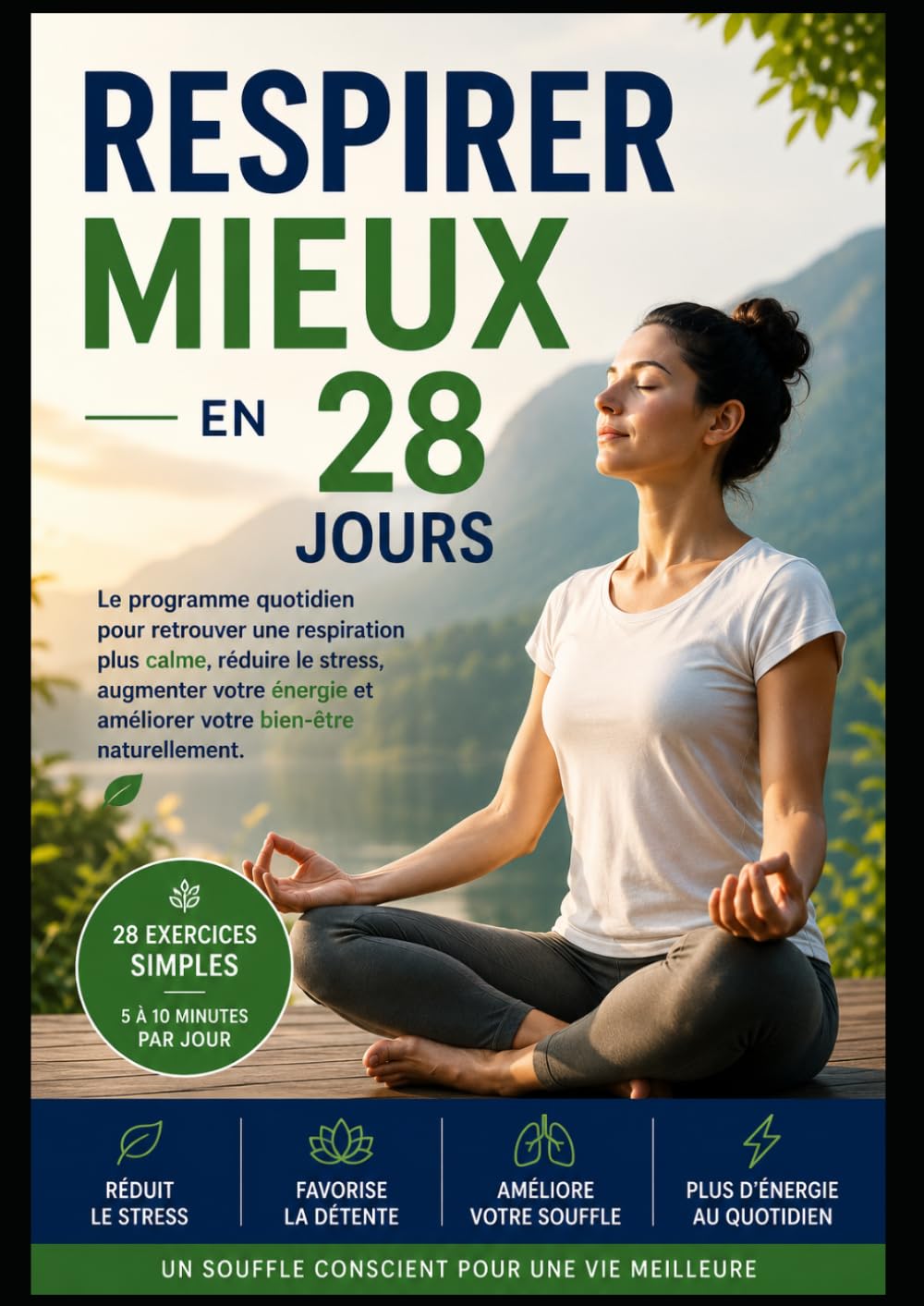 Respirer Mieux en 28 Jours: Le programme quotidien pour retrouver une respiration plus calme, réduire le stress, améliorer votre souffle et retrouver ... en seulement quelques minutes par jour.