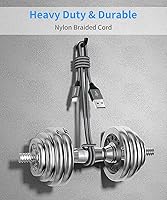 Vista 4 de etguuds Cable USB tipo C largo de 15 pies, USB A 2.0 a USB C, cable de carga rápida trenzado de nailon, cordón cargador compatible con Samsung