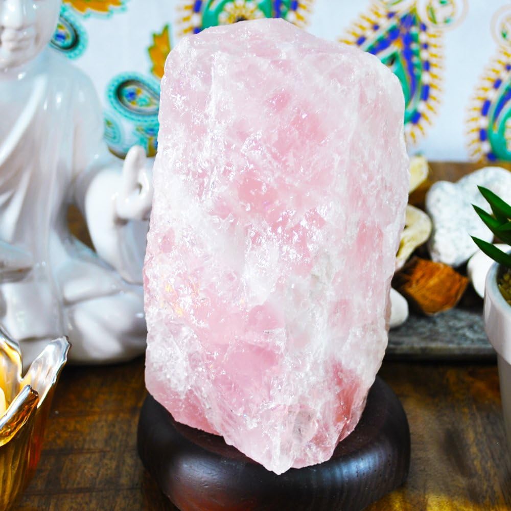 Rose Quartz Crystal Lamp, Best Quality Rose Quartz Lamp. Authentic Yellow Tree Company Lamp, Better Than Himalayan Salt Lamp, Rose Quartz Lamp RQL.