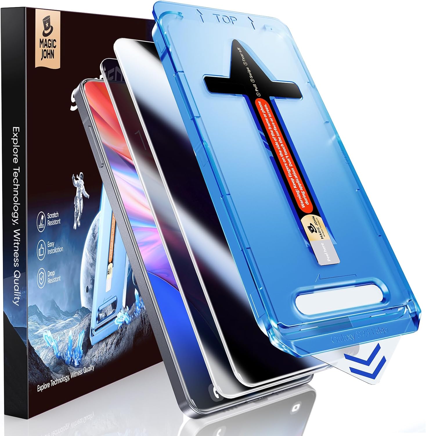 Samsung s25 Edge – MAGIC JOHN 2 x Protection d&rsquo;écran en verre pour Samsung Galaxy S2025