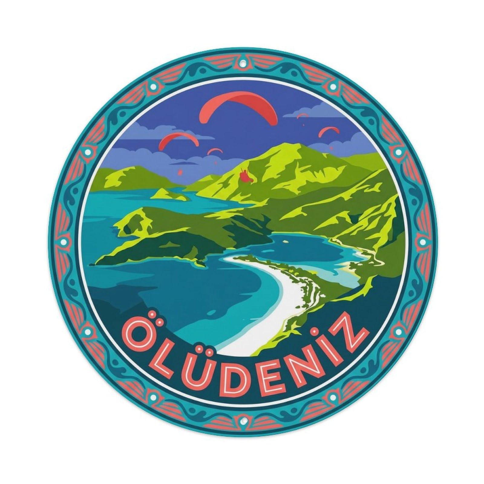 Turkey Ölüdeniz Travel Raki & Aegean Seafood Metal Tin Sign