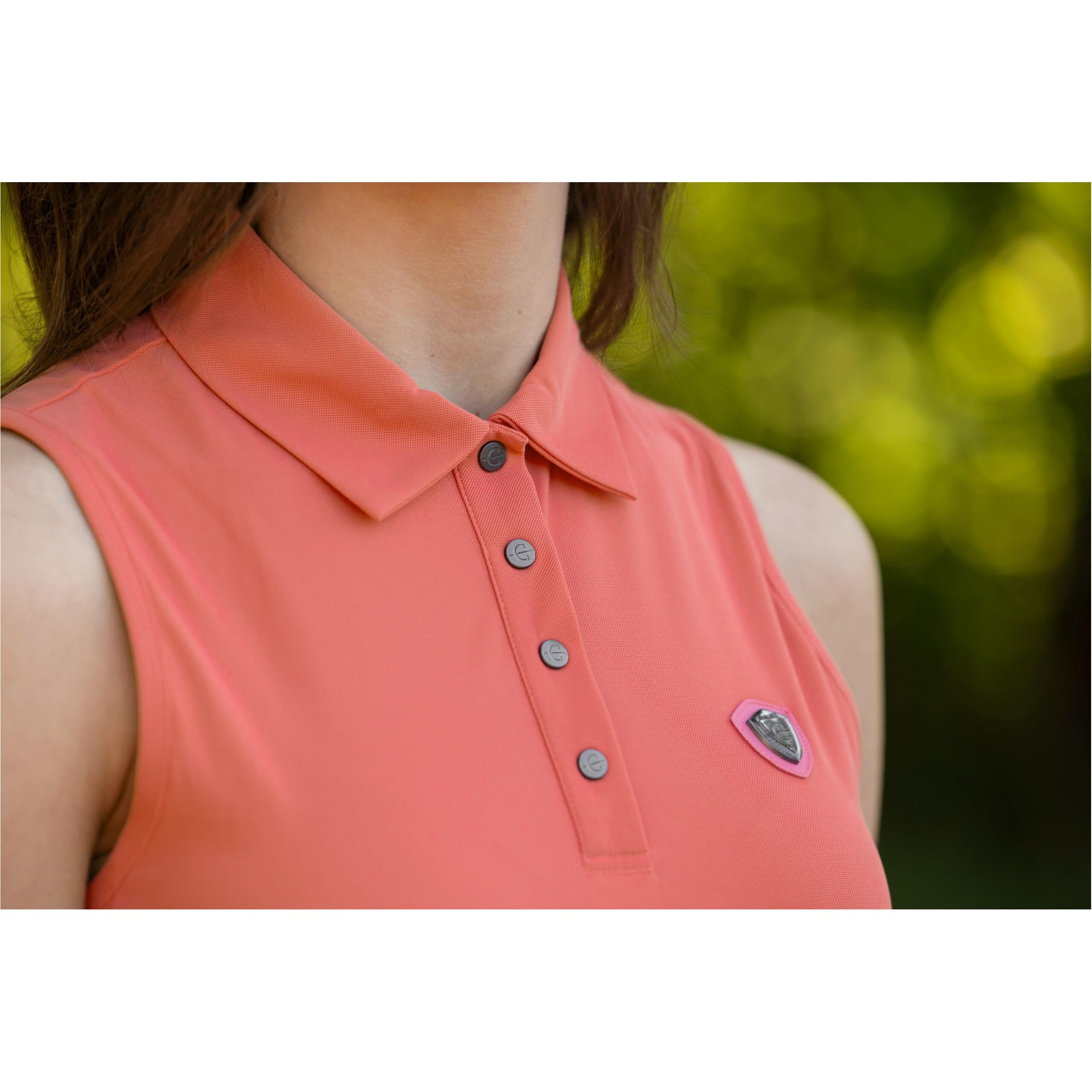 Covalliero - Damen Top – ärmelloses T-Shirt – Shirt mit Kragen & tailliertem Schnitt – Reitshirt aus Piquéstoff – atmungsaktives Sport Shirt – Reitbekleidung in vielen Farben & Größen