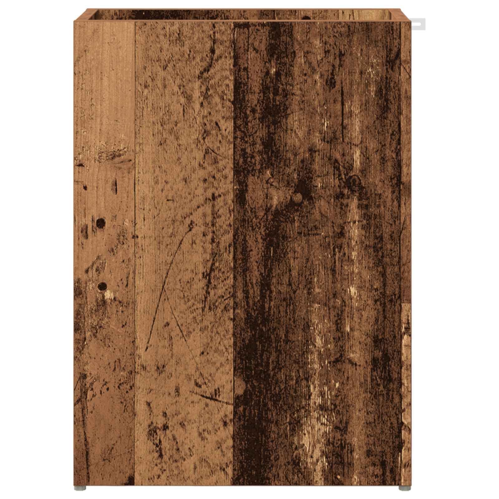 Uchwyt na parasol przeciwsłoneczny, stare drewno, materiał drewnopochodny, 40 x 20 x 55,5 cm, stojak na parasole do korytarza, korytarza, biura, z organizerem i miejscem do przechowywania