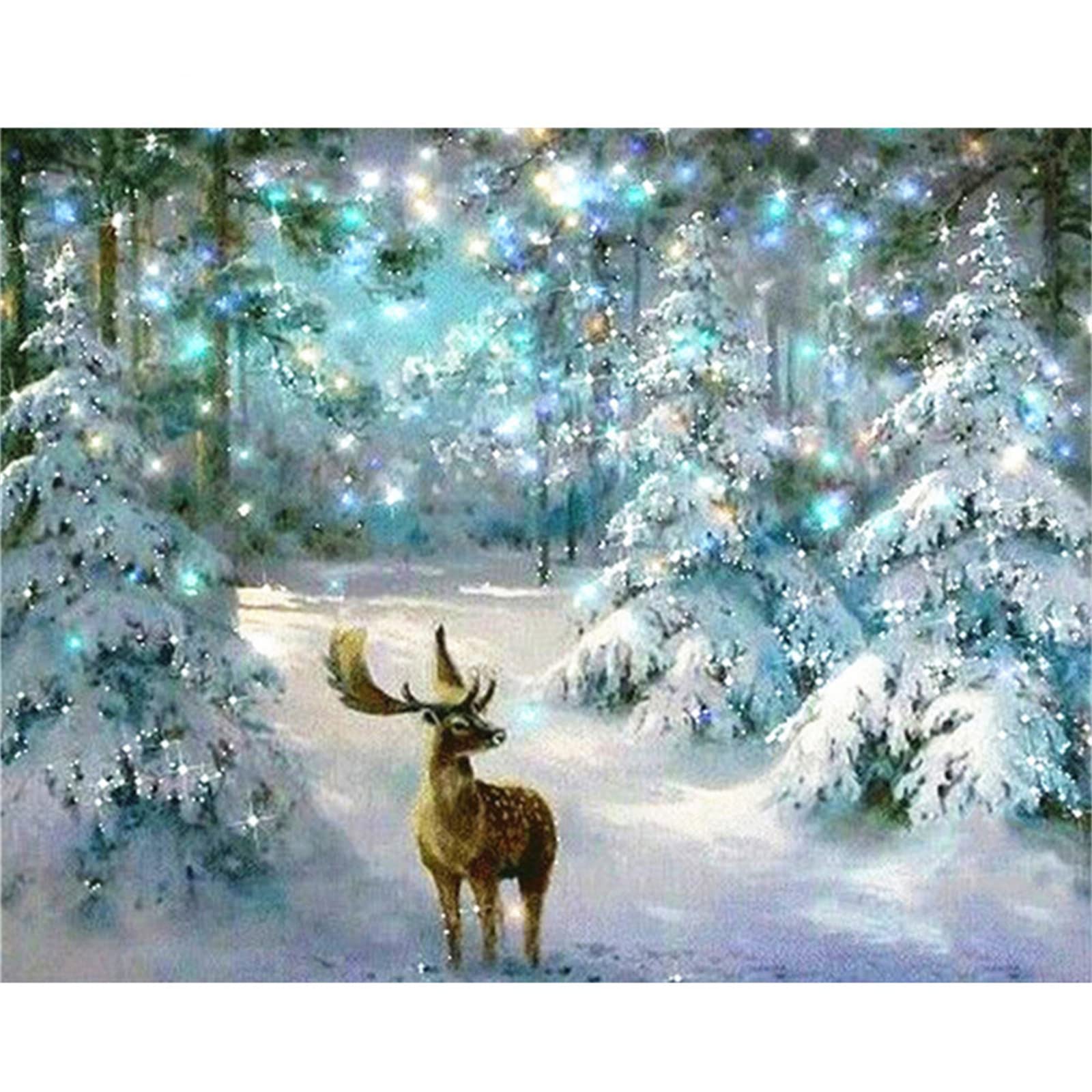 5D Diamant Peinture Kit Cabane au bord du lac 70x100cm Diy Diamond Painting, Broderie Diamant Kit Complet Point De Croix, Peinture Diamant Strass Complet Maison Salon Chambre Murale Décoration