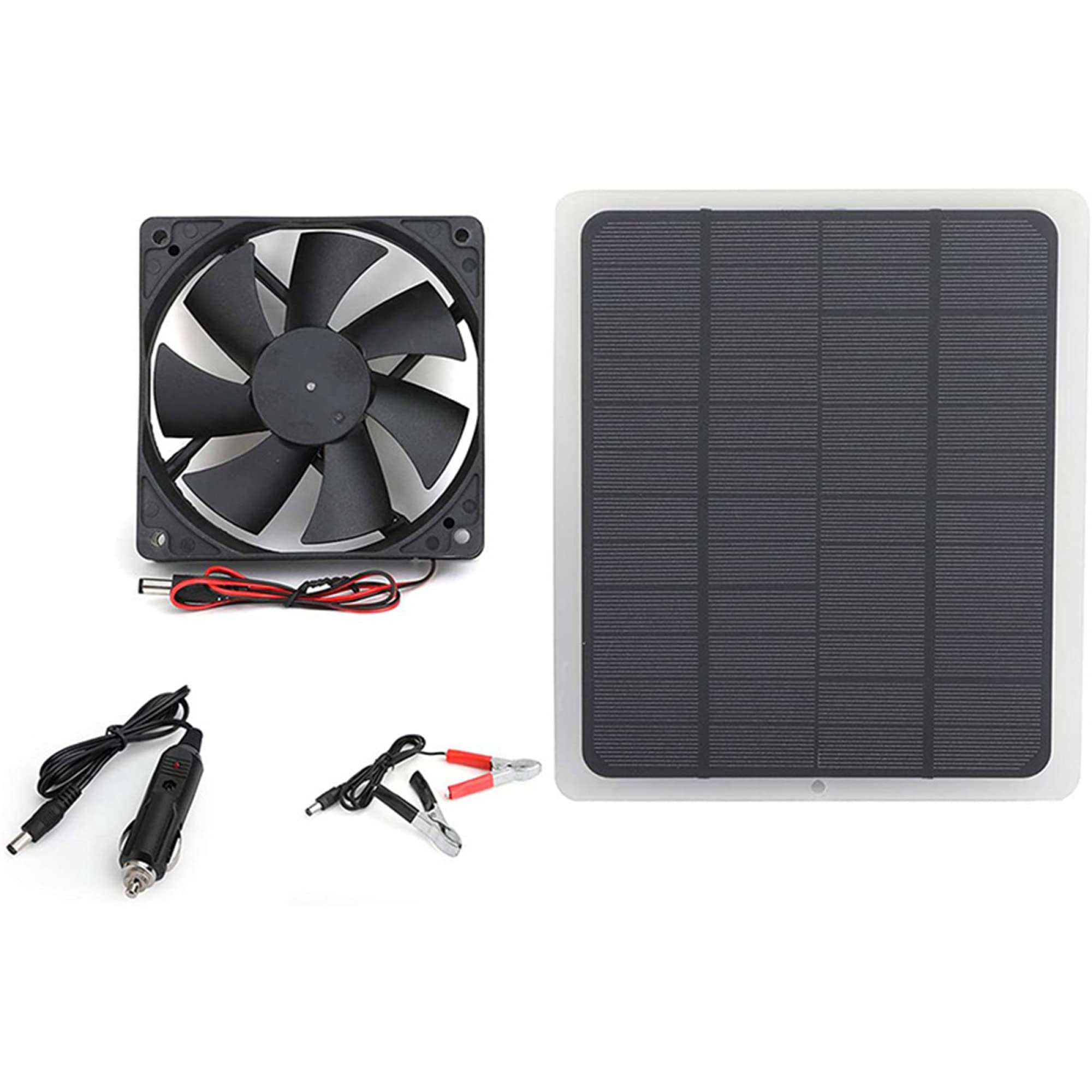Ventilador de panel solar de escape contra calor y lluvia para ventanas de gallineros 20w