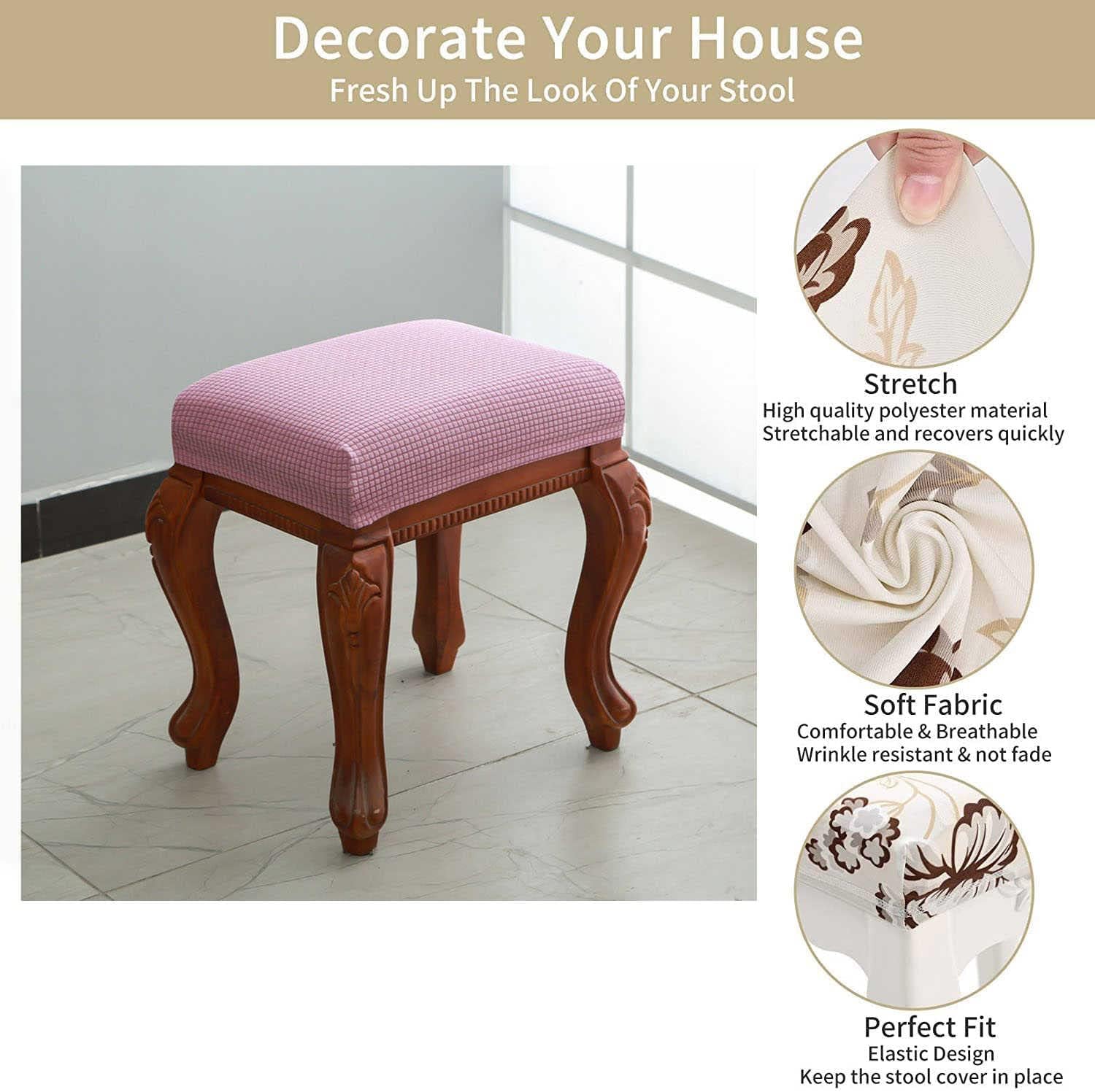 Housses De Tabouret Rectangulaires - Repose-Pieds Extensibles - Housses