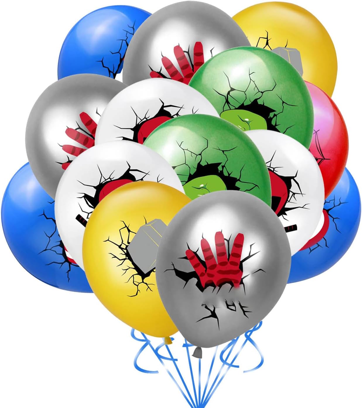 30PCS Birthday Party Balloons Decoration, 12inch Latex Balloons Red Blue Black for Kid Boys Theme Birthday Party Supplies