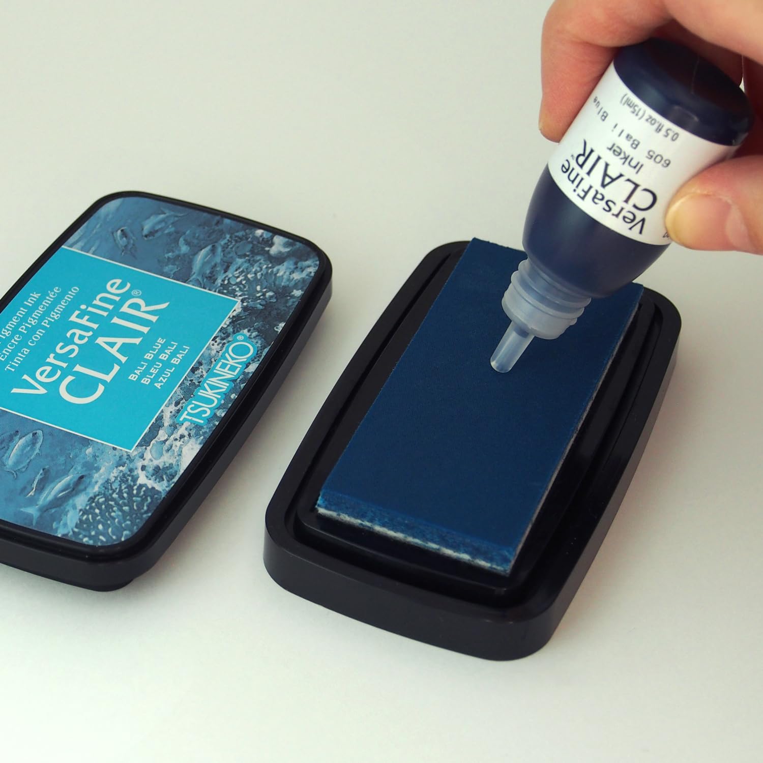Tsukineko Inker Stamp Ink-15 ml-Blue, Bali Accessories Reinker for VersaFine Clair Ink Pads 15ml - Image 3