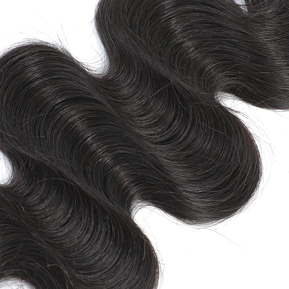 Image showing various hairstyles achievable with UDesire body wave human hair bundles