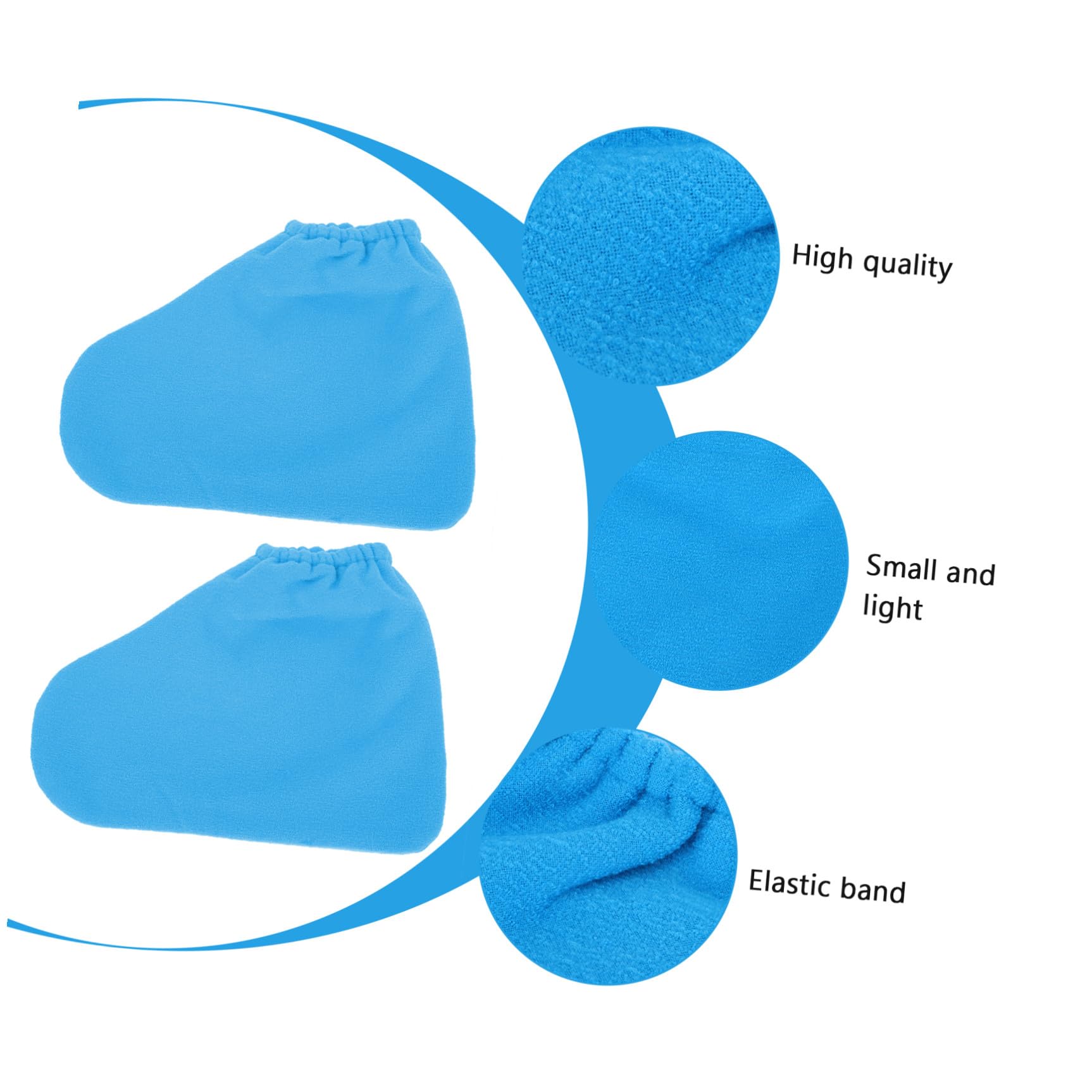FRCOLOR 4paia Beauty Wax Therapy Foot Wraps Coperte Per Trattamento Spa Riscaldamento Cera Adatte Per Pedicure e Dei Comfort e Idratazione Design Fascia Blu