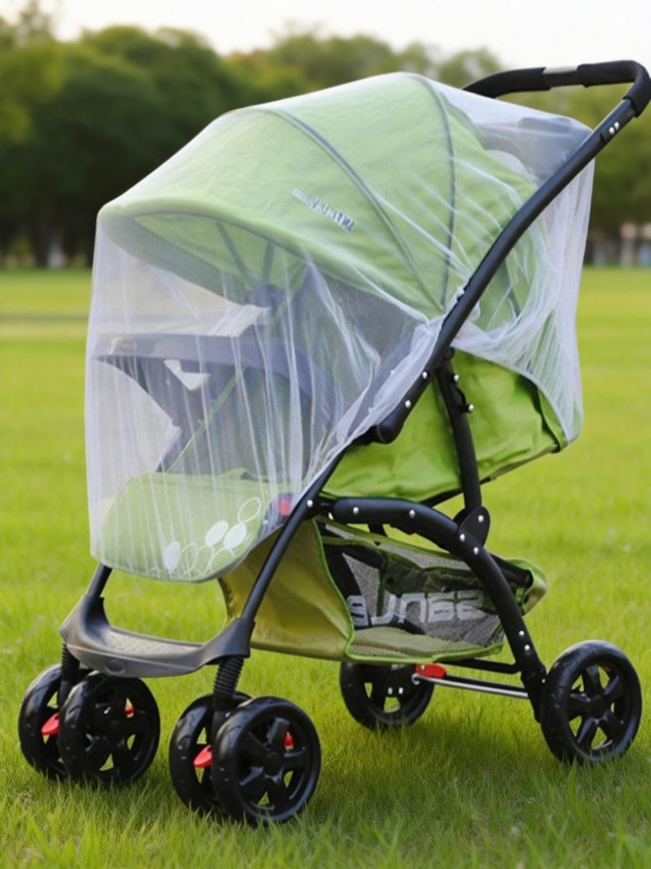 Baby Stroller Mosquito Net Full Coverage Breathable Mesh Universal Bug Shield for Summer Outdoor Use