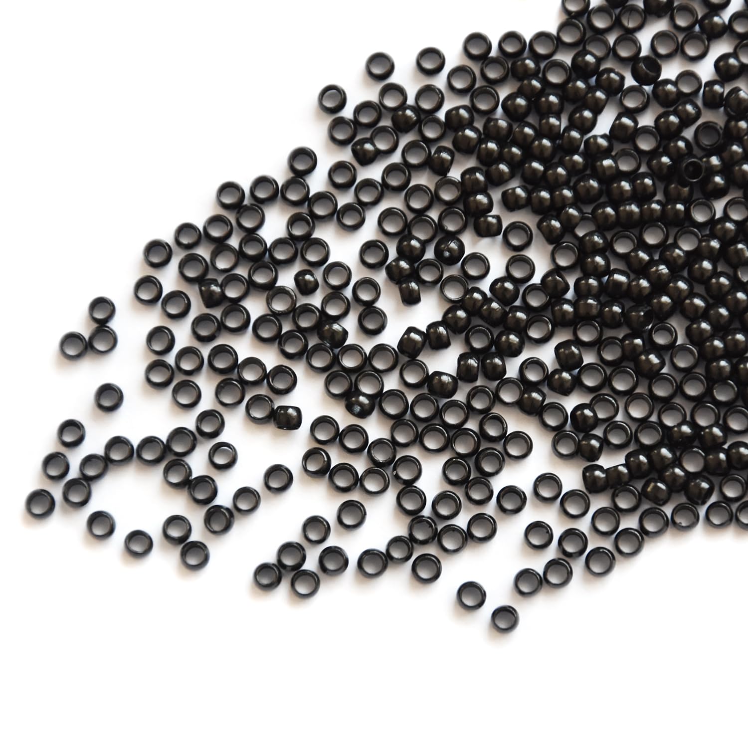 500pcs 3.0x2.0x2.0mm Copper Nano Rings Beads Hair Extension Nano Rings Beads (Black), 3.0mm 500pcs - Image 3