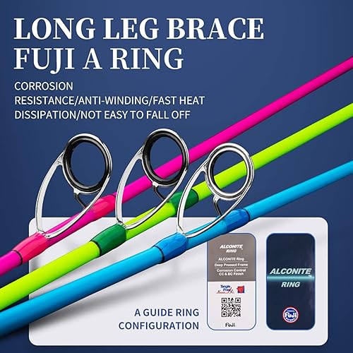 Miniatura 5 de GOOFISH Green 6'6"(195cm) Solid Nano Tech Blank Saltwater Slow Pitch Jigging Rod PE2-4 Jig 120-350g