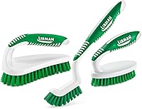Libman Scrub Brush Kit: Tile & Grout, Power Scrub & Small Brush Set - USA-Made for Bathroom, Kitchen & Tough Cleaning