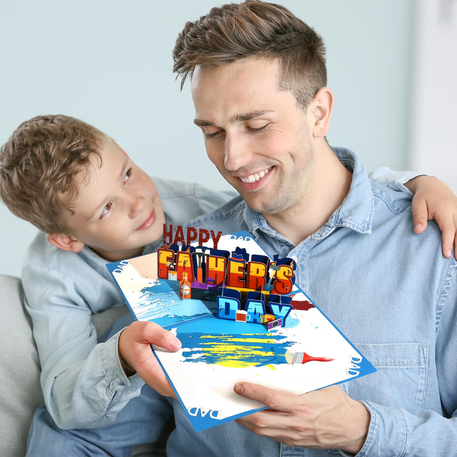 Tarjeta 3d Para Papa Tarjeta 3D Para Papá - Desplegable Cumpleaños - Aniversario - Día Del Padre - Incluye Sobre Tarjeta Desplegable