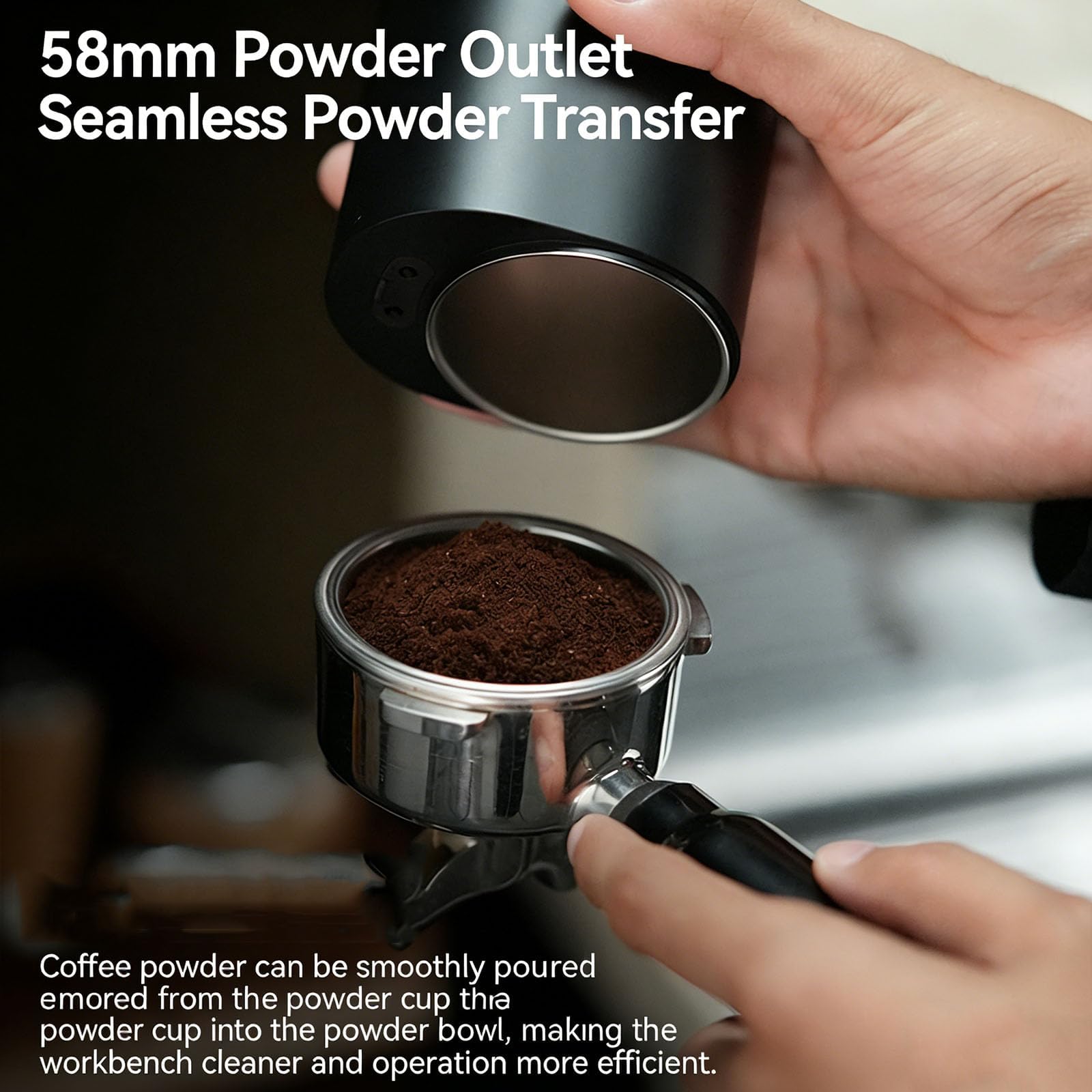 Dosificador Digital De Granos De Café, Báscula De Espresso De Alta Precisión con Pantalla Led, Precisión De 0,1 G, Rango De Medición De 0,3 A 500 G, Compatible con Portafiltros De 58 Mm