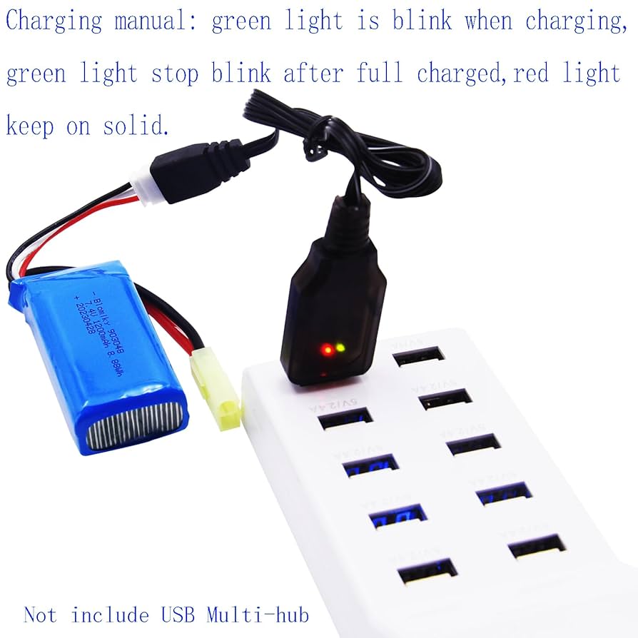 【P】⭐︎空⭐︎ Amazon.com: Blomiky 2 Pack 7.4V 1200mAh 8.88Wh Li-PO Battery