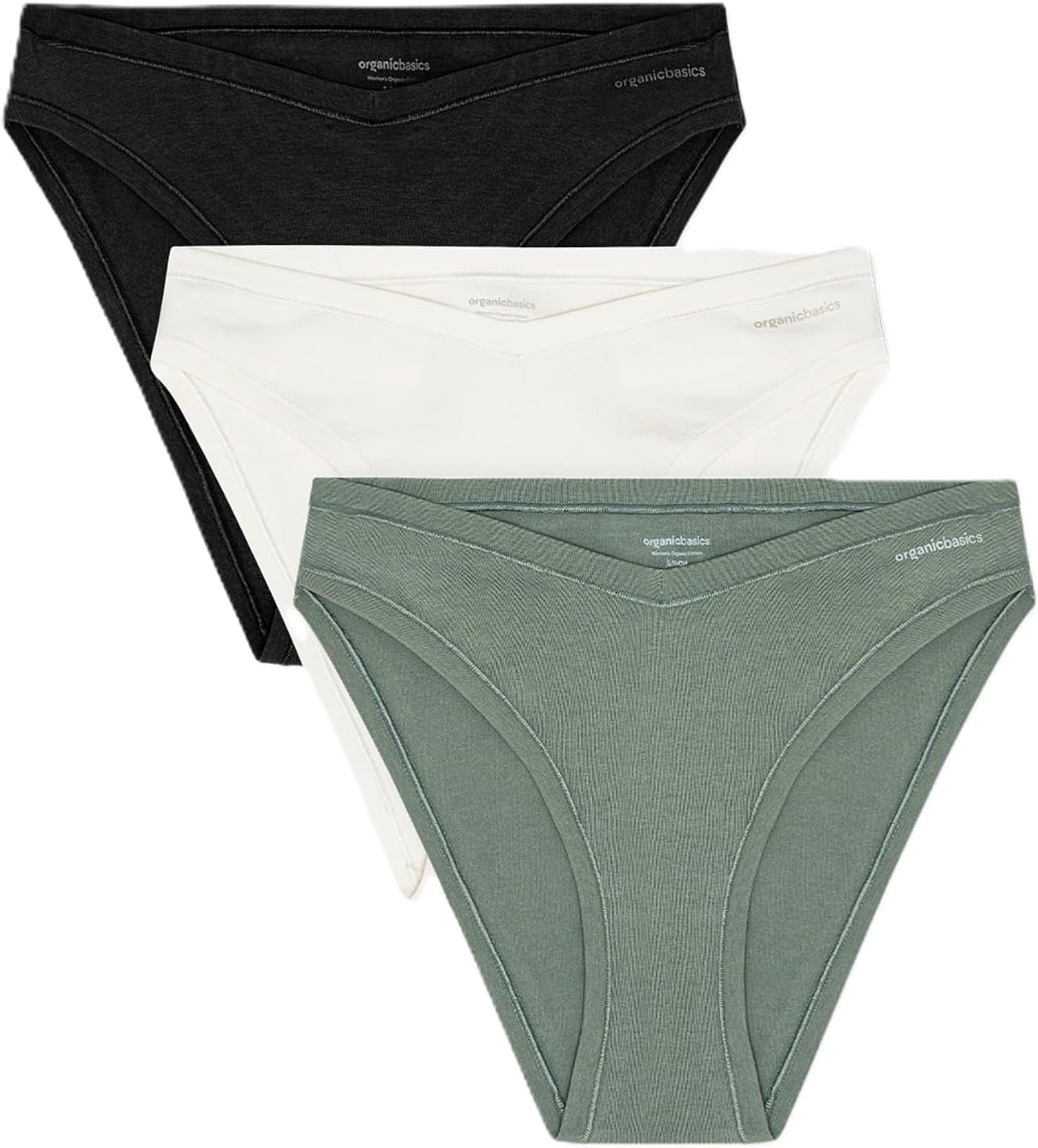 Organic Basics womens Flex Organic Cotton Cheeky Brief Underwear 3-pack