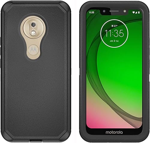 Miniatura 9 de Funda de teléfono para Moto G7 PlayMotoG7 Optimo XT1952DLTmobile Revvlry con protector de pantalla y cubierta celular híbrida a prueba de golpes,