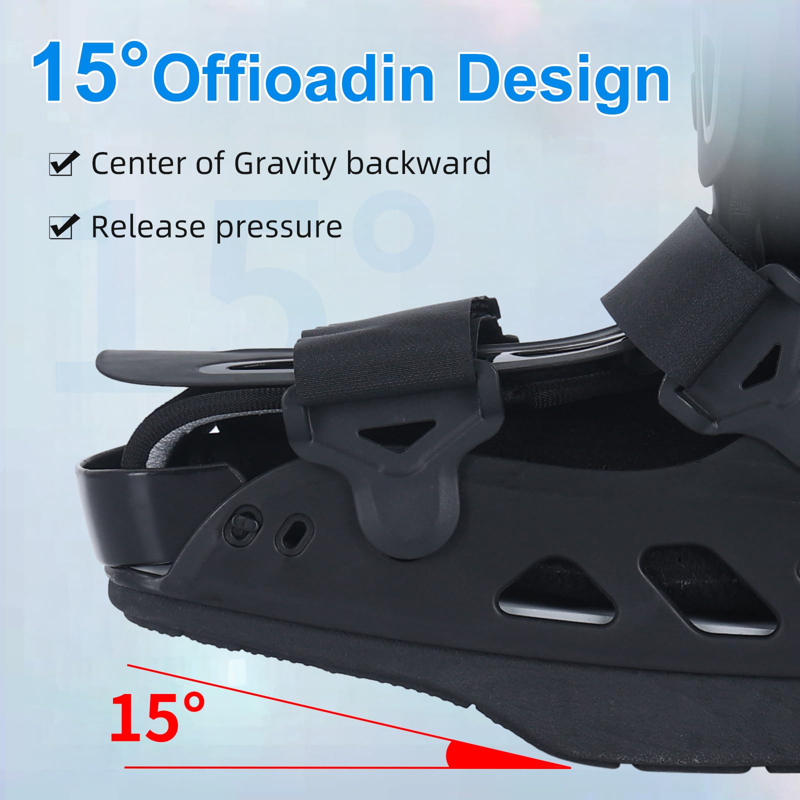 Scarponcino corto per fratture, per lesioni alle dita rotte, per chirurgia del piede, dita a martello, alluce valgo, ortopedico (S)
