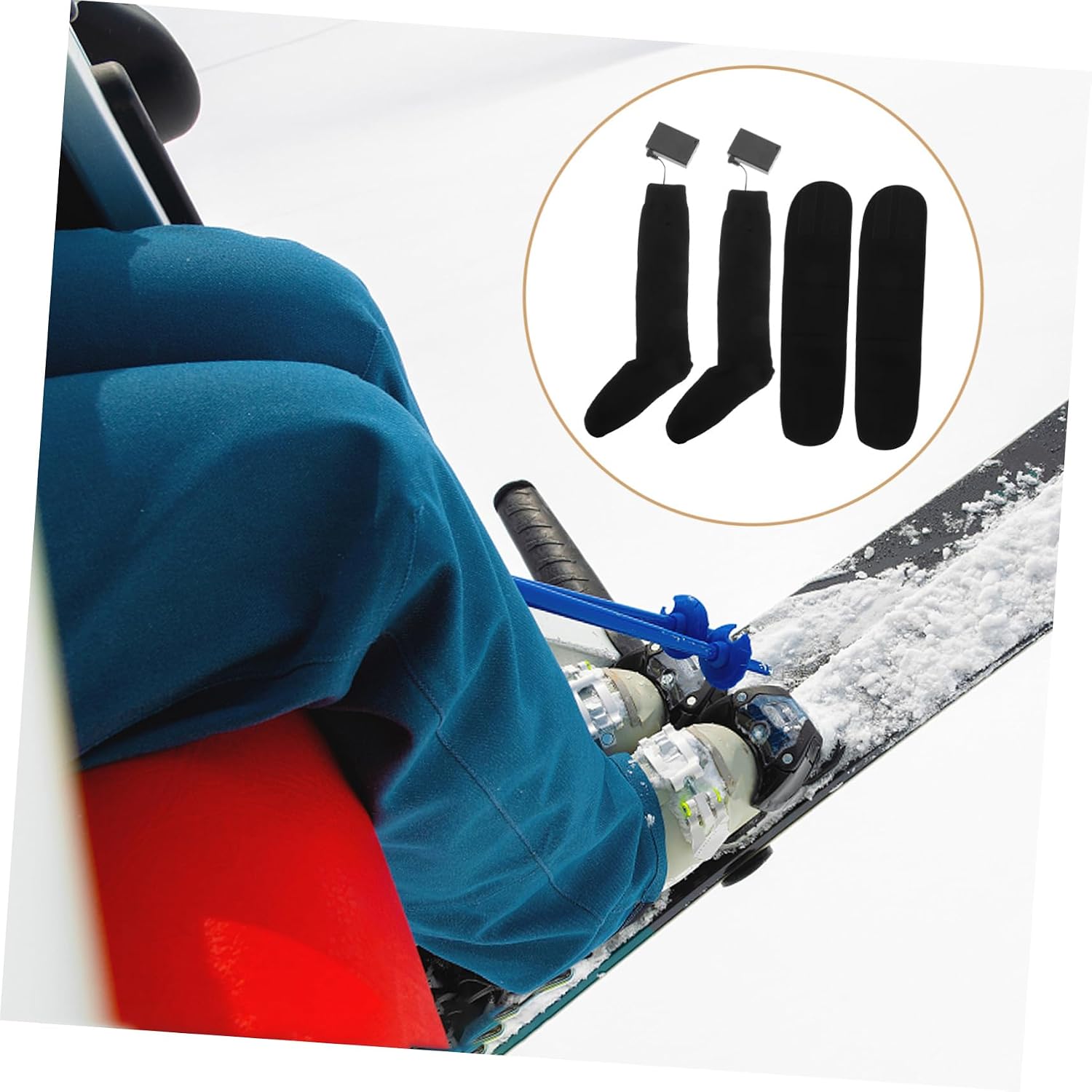 UKCOCO Unisex Heated Socks Foot Warmer Socks for Winter Electric USB Rechargeable Soft Cozy for Men Women