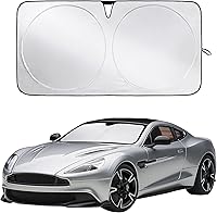 Vista 173 de EcoNour Parasol para parabrisas de camiones con bolsillo de almacenamiento Parasol reflectante de material 240T para protección contra rayos UV