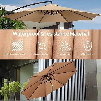 屋外パラソルの傘布　2枚 パラソル傘布 交換用 傘布 防水 UVカット 替えキャノピー