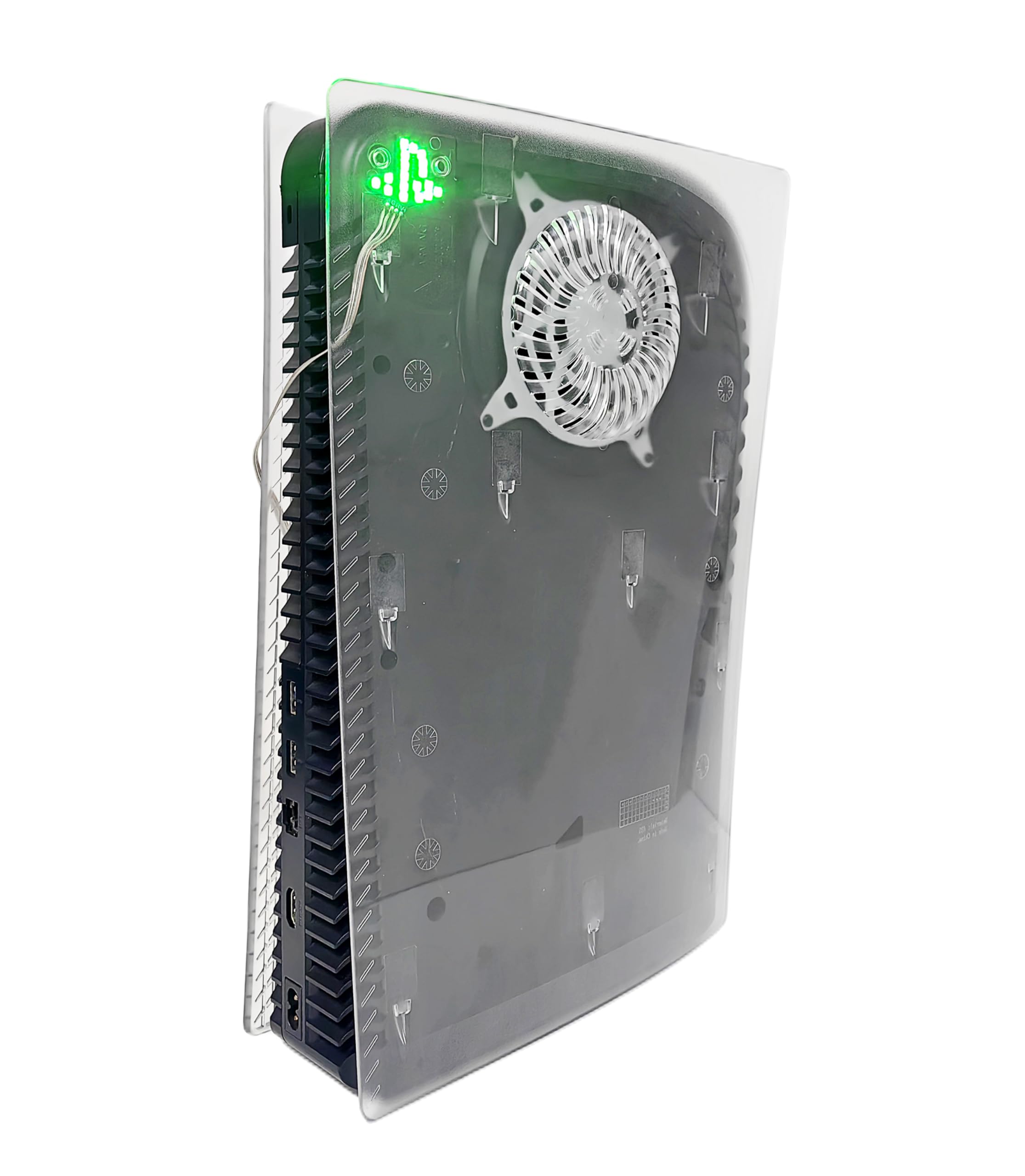 Custodia trasparente per piastra di copertura PS5 per PS5 Custodia di ricambio per Disc Playstation 5, custodia rigida antiurto piastre laterali pelle per console versione disco PS5 trasparente
