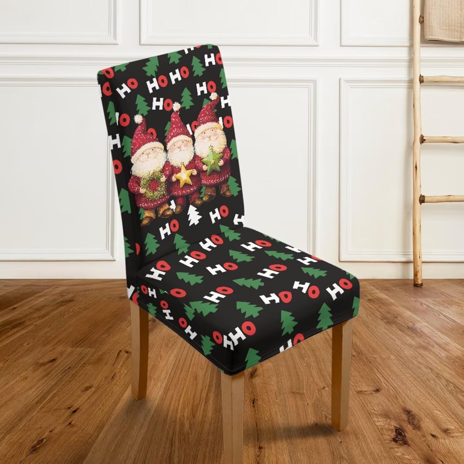 Rnyleeg Christmas Dining Table Chair Covers Set of 4 Red Snowman Chair Covers for Dining Chairs Stretch Chair Slipcovers for Cocktail Party Decoracion De Navidad Easy to Install