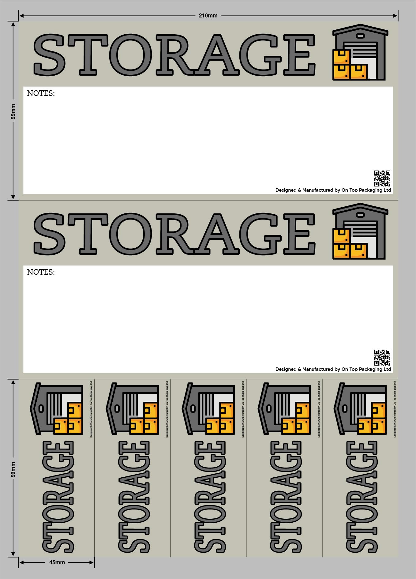 On Top Packaging Moving Day Sticker Set – Storage (22 Stickers) | Colour-Coded, Residue-Free, Waterproof & Durable | Multiple Sizes for Boxes & Furniture | Free Marker Pen for Easy Labelling