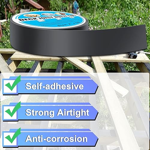 Miniatura 3 de REEPLAR (10 rollos) Cinta de butilo de vigueta de cubierta de 2 pulgadas x 50 pies, sello impermeable fuerte mejorado y cinta resistente a la