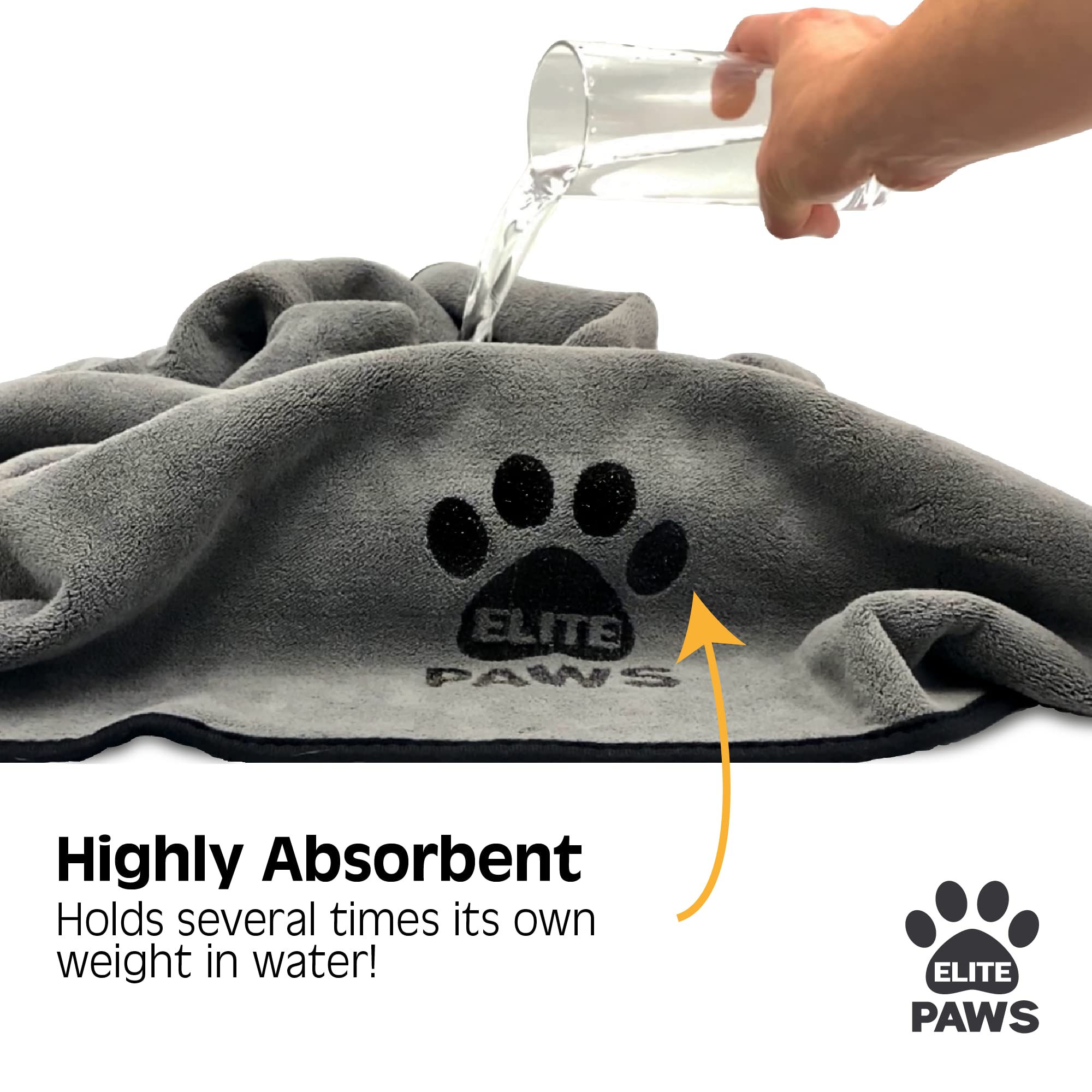 Elite Paws® UK,Asciugamani di lusso in microfibra per cani (2 pezzi), extra morbidi spessi, 140x70 cm, prodotto per la toelettatura dei cuccioli, accappatoio/tappetino da bagno/coperta alternativa