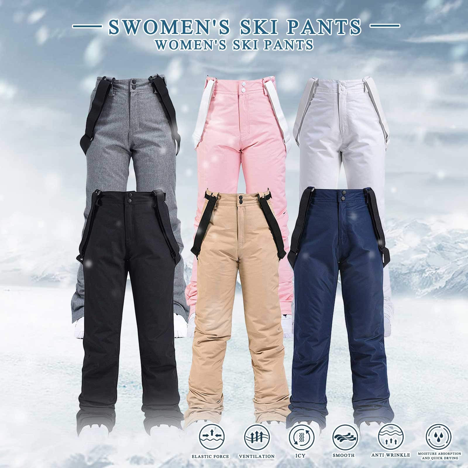 Pantalones de esquí impermeables para mujer, de invierno, con tirantes ajustables, mono, resistentes al viento, pantalones de nieve, pantalones de snowboard, pantalones de senderismo,