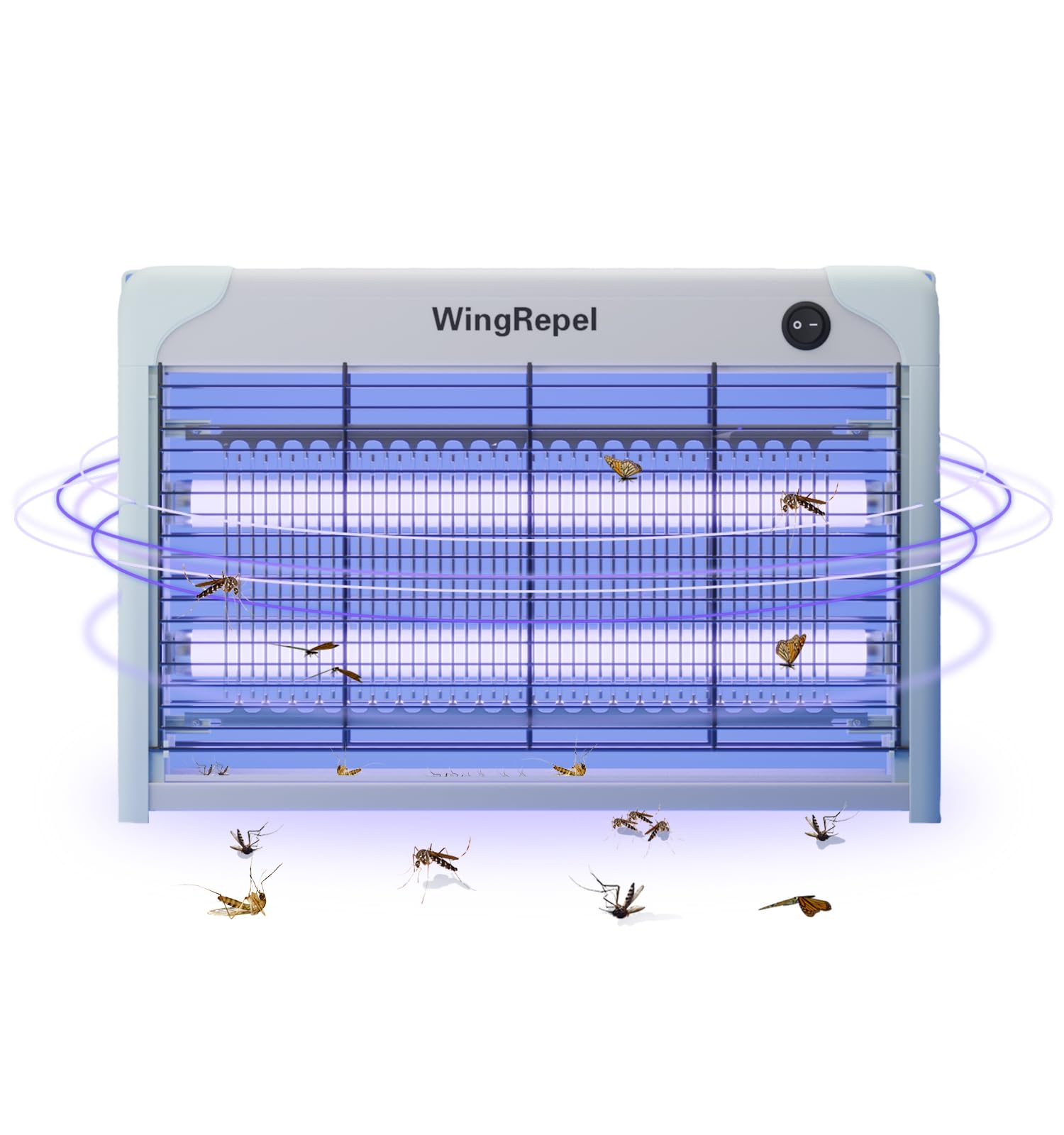 WingRepel 20W Electric Fly Zapper with Upgraded Thickened Grid, Blue UV Fly Killer Light Indoor, Mosquito Bug Insect Zapper for Home Kitchen Restaurant