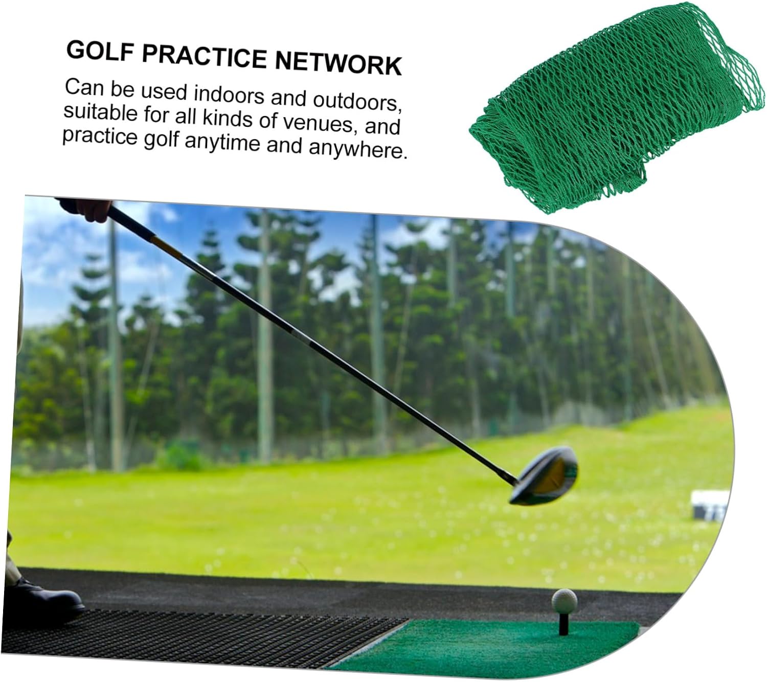 BESPORTBLE Nets Elastic Golf Practice Net Hdpe Golf Hitting Barrier for Backyard Training Easy Setup for Effortless Swing Practice